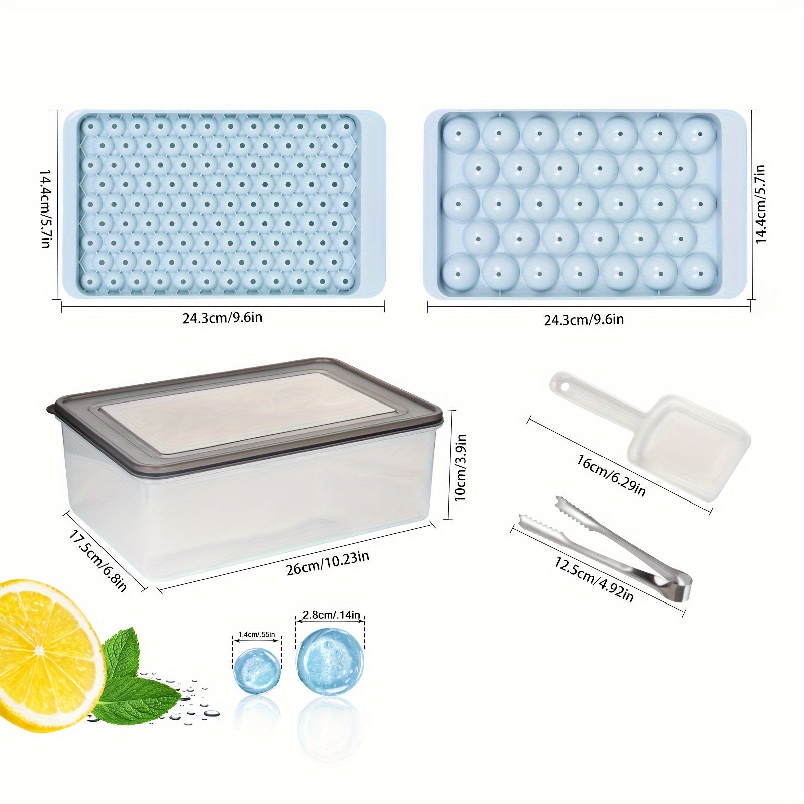 Ice Molds | Ice Trays - Blue and Green