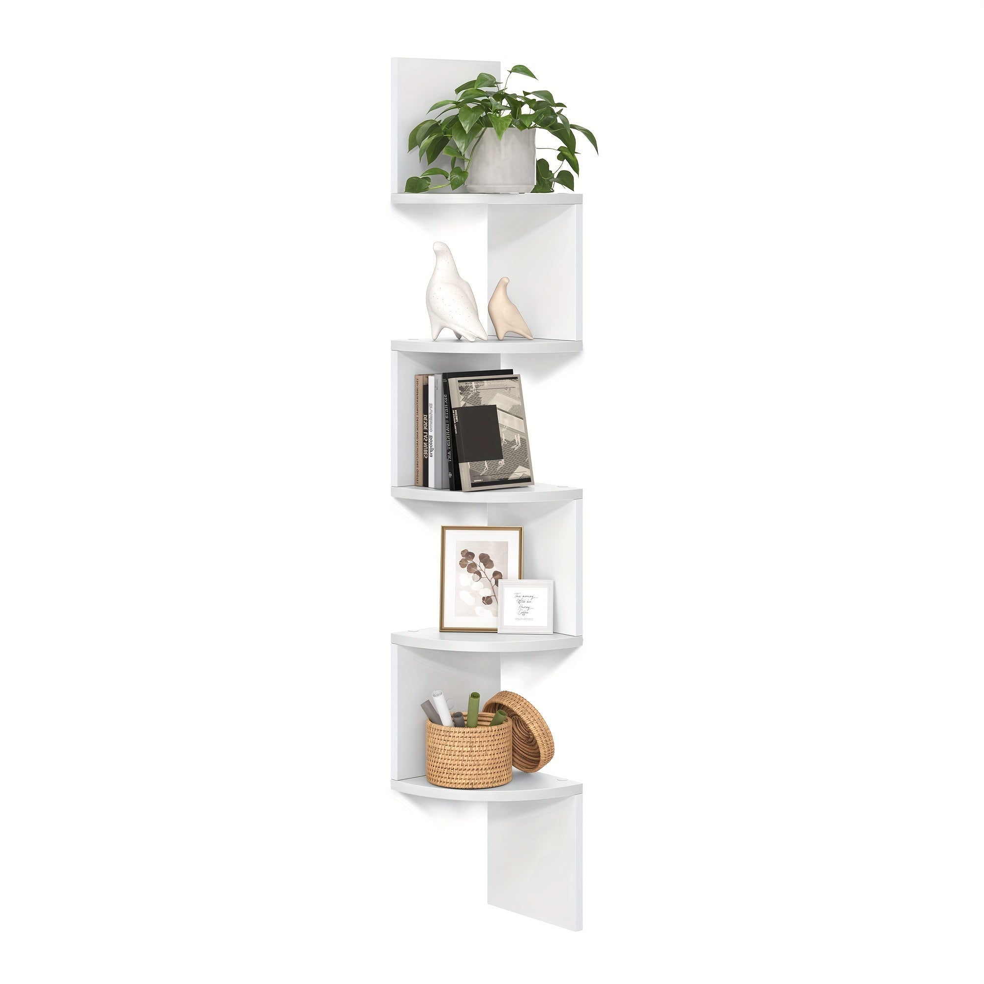 5 Tier Corner Floating Shelves