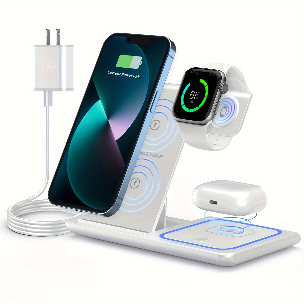 Universal 3 in 1 Fast Wireless Charger