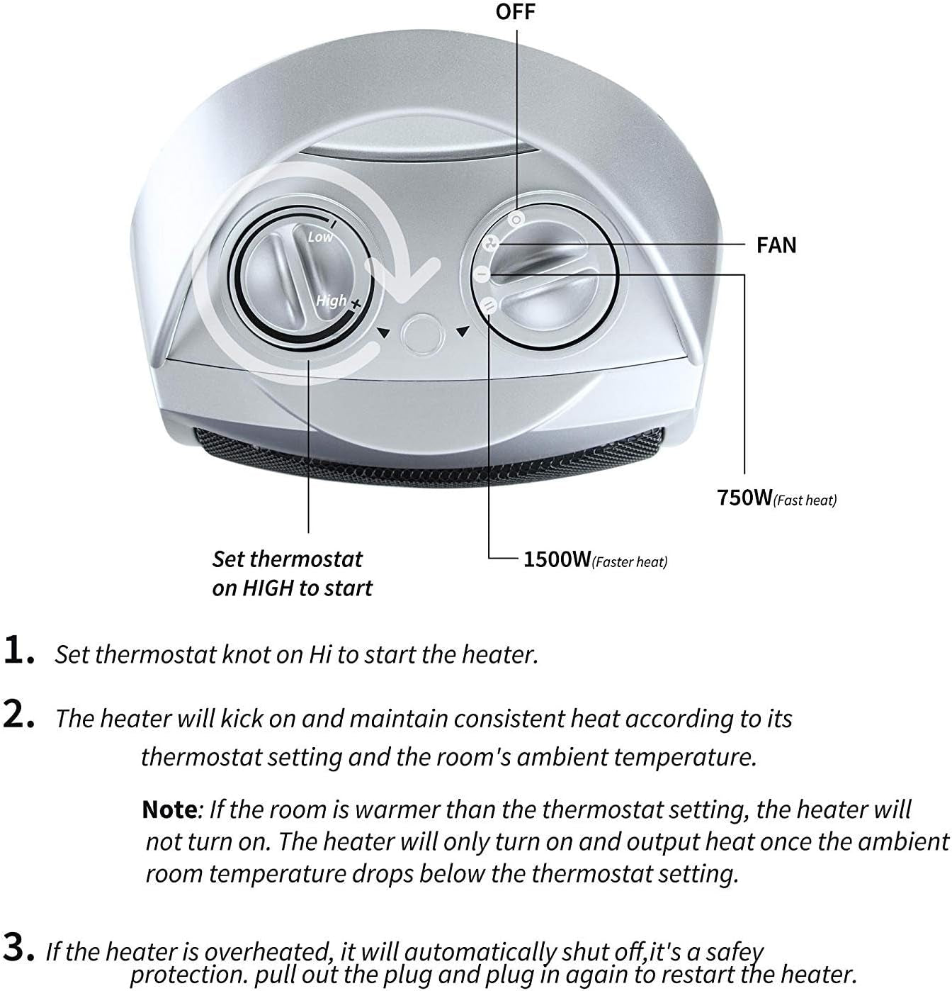 1500W Ceramic Heater