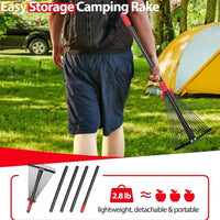 Adjustable Leaf Rake with Telescoping Handle