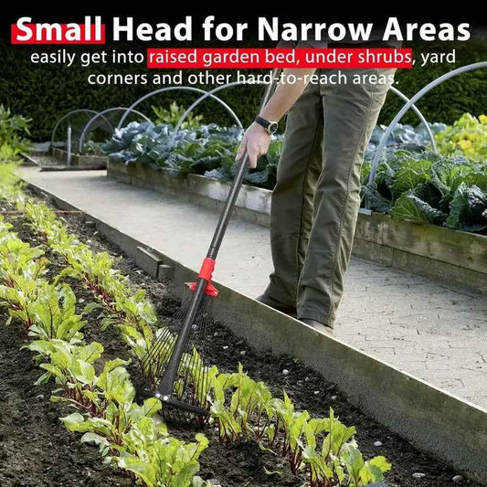 Adjustable Leaf Rake with Telescoping Handle