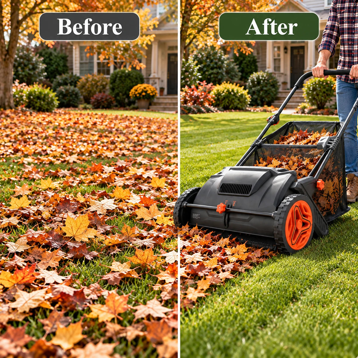 21-inch Manual Push Lawn Sweeper