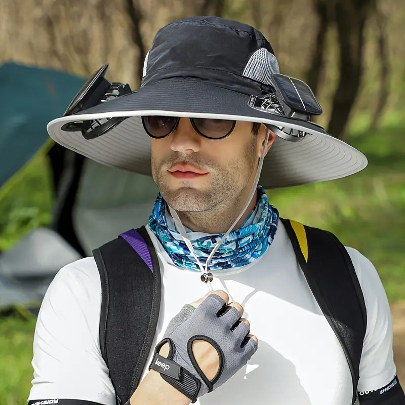 Sun Hat with Solar Fan