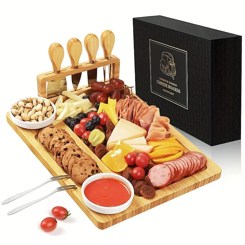Acacia Charcuterie Board with Knife Holder