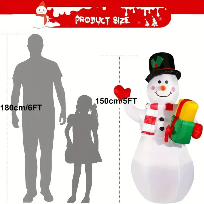 Christmas Inflatable Snowman with Led Lights