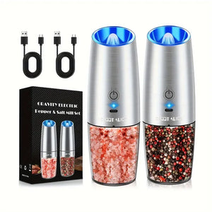 Electric Salt and Pepper Grinder Set