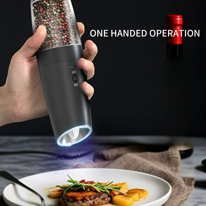 Electric Salt and Pepper Grinder Set