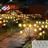 4-Packs Solar Powered Firefly Garden Lights