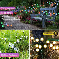 4-Packs Solar Powered Firefly Garden Lights