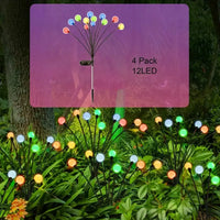 4-Packs Solar Powered Firefly Garden Lights
