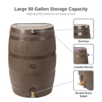 Flat Back Rain Barrel