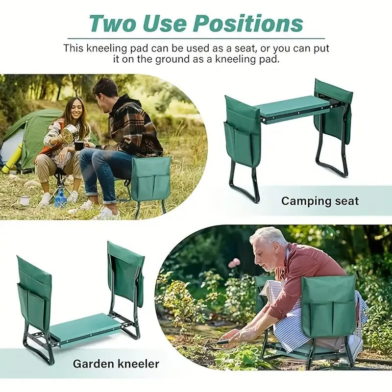 Foldable Heavy Duty Garden Kneeler and Seat