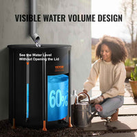 Foldable 100 Gallon Rain Barrel with Water Level Indicator, & Easy-drain Faucet