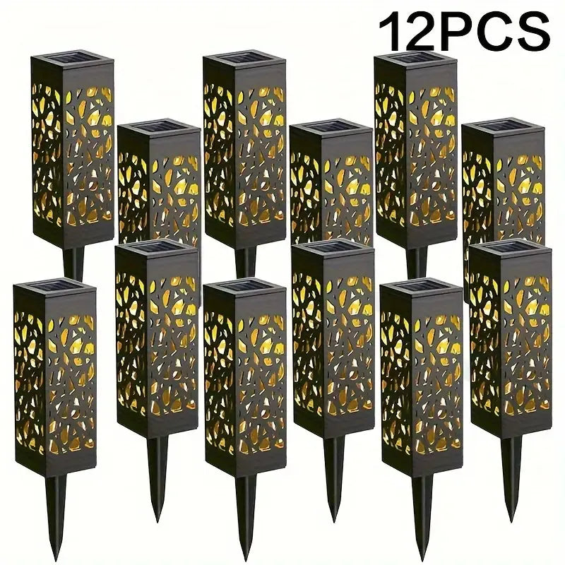 12 Pcs Solar LED Garden Path Lights