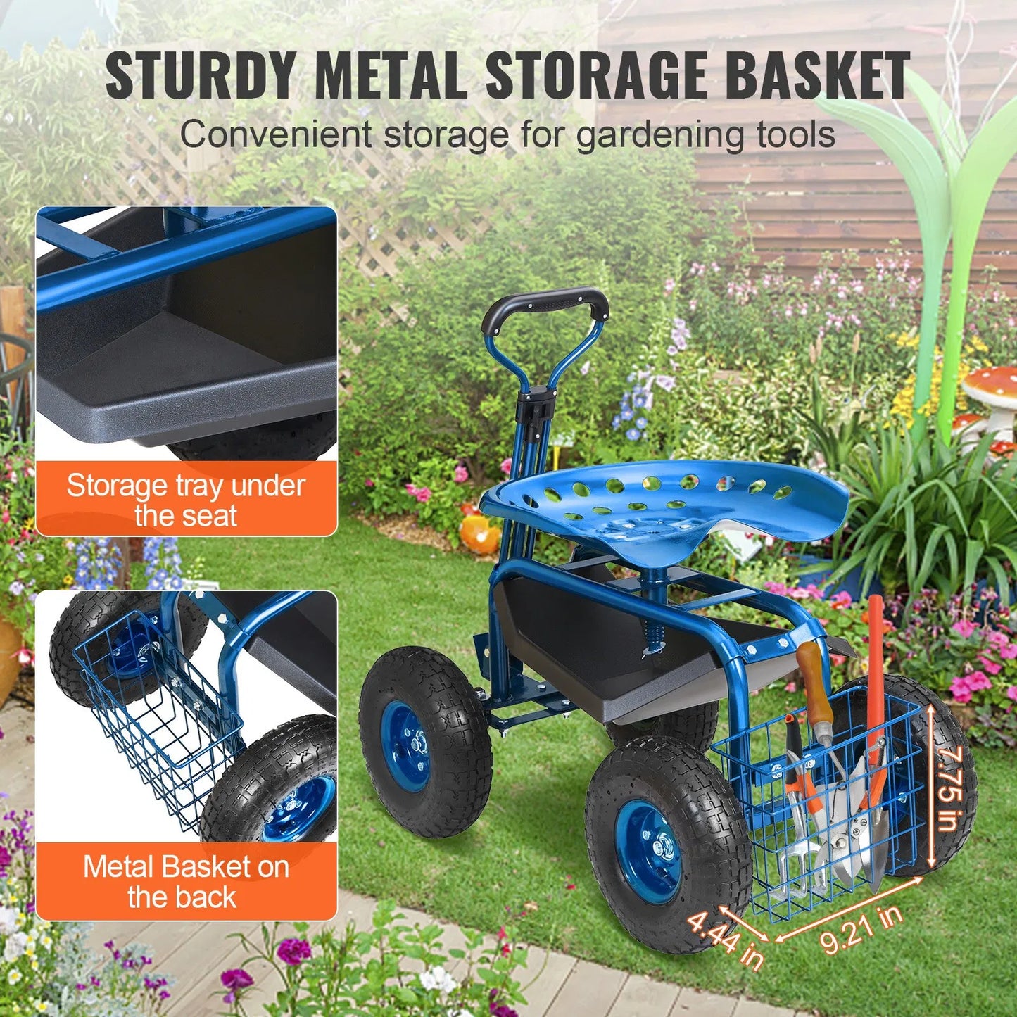 Garden Seat With Wheels