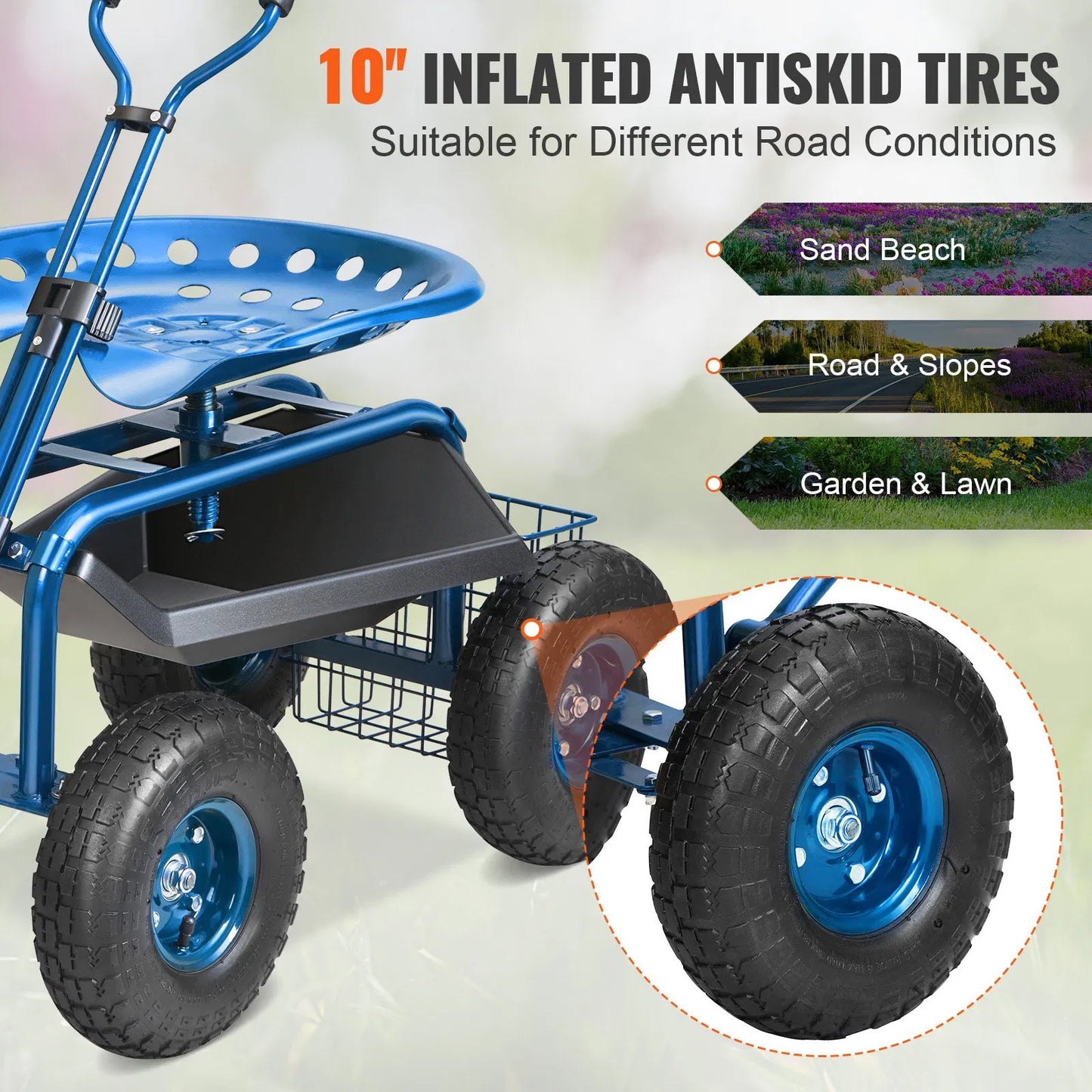 Garden Seat With Wheels