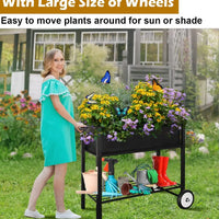 Raised Garden Bed with Wheels