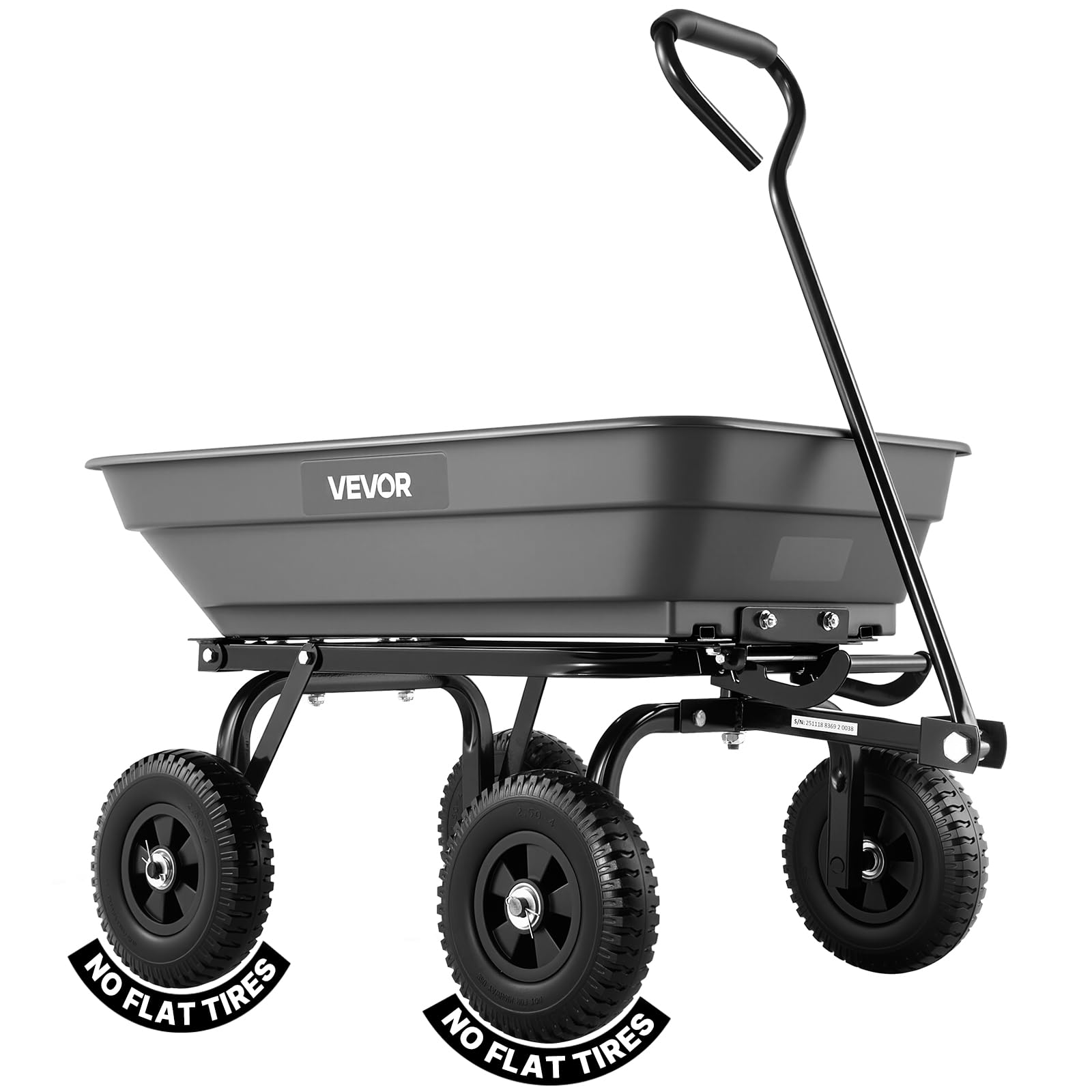 400LBS Garden Wheelbarrow  & Flat Free Tires