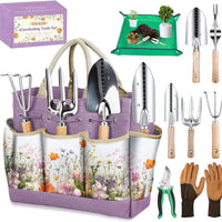 9-Pcs Heavy-Duty Gardening Tools Gift Set for Her & Him