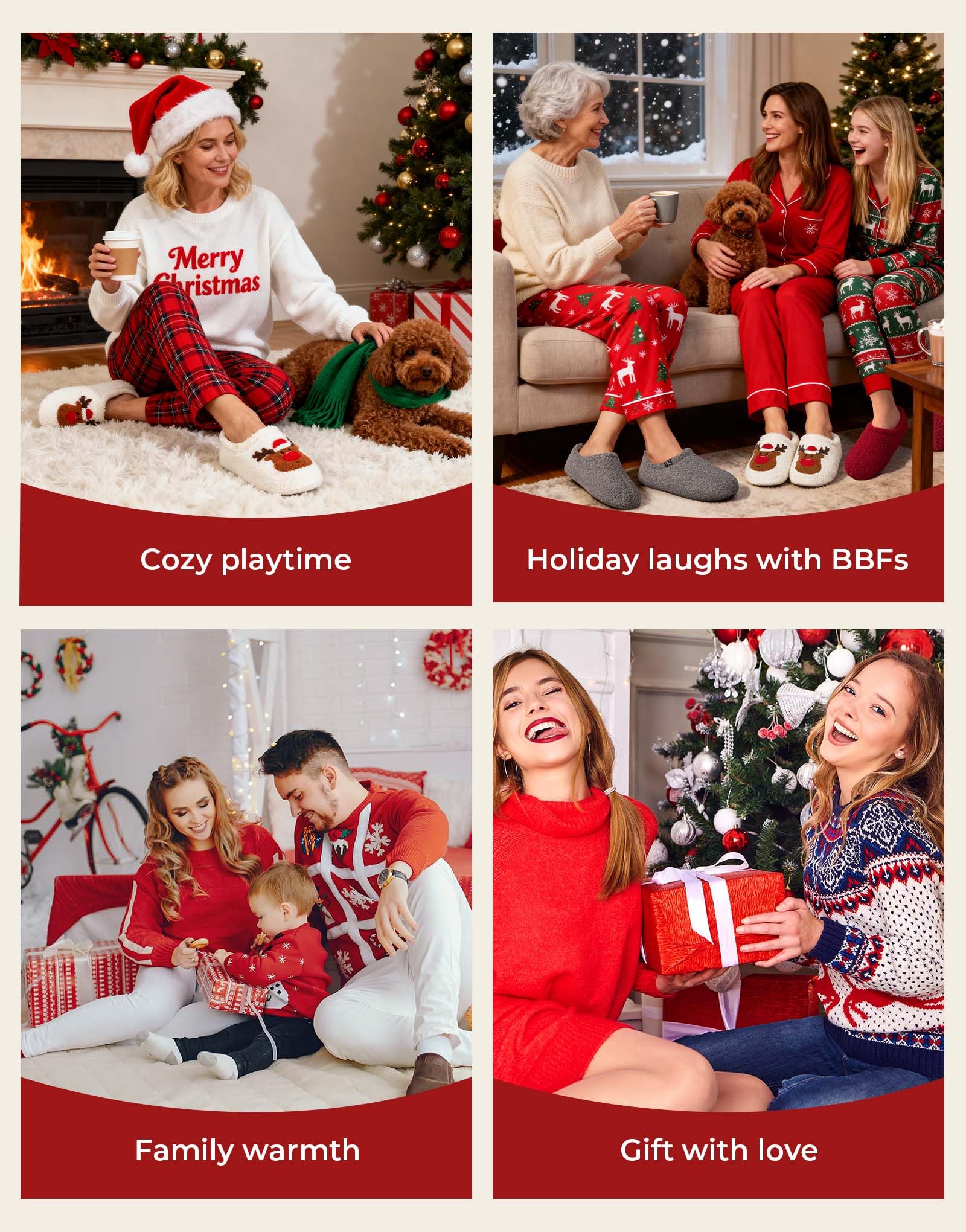 Faux Fur Slippers for Women