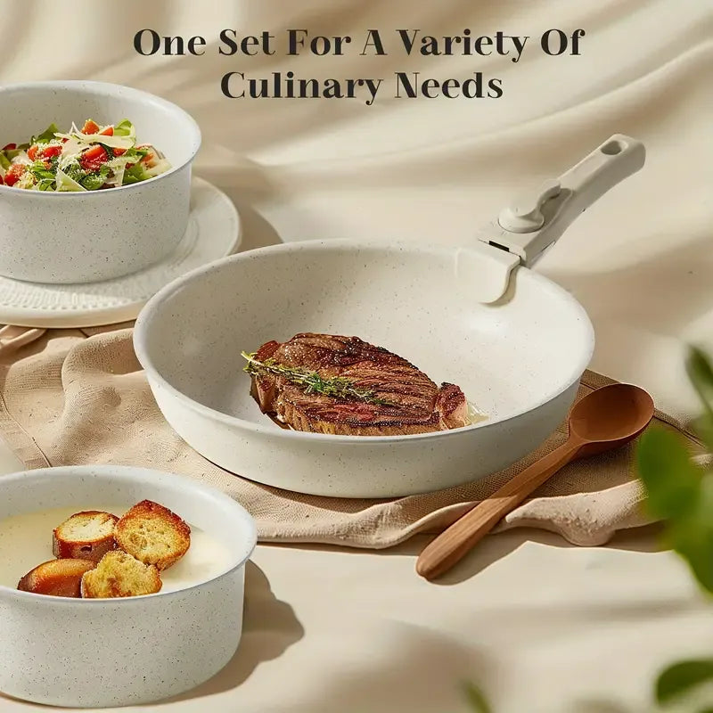 12 Pcs Nonstick Granite Cookware Set