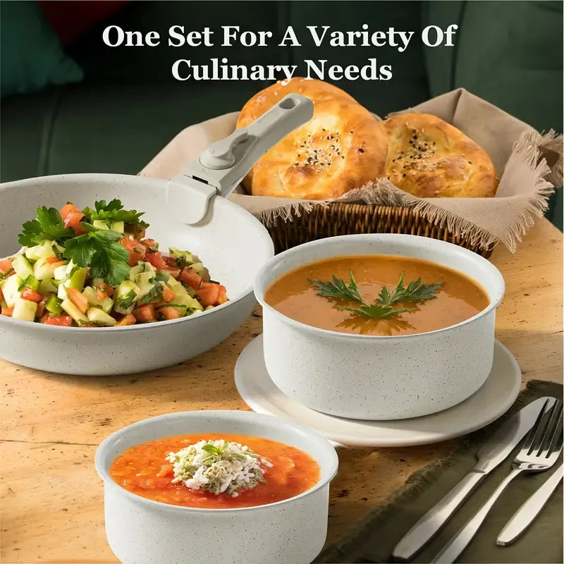 12 Pcs Nonstick Granite Cookware Set