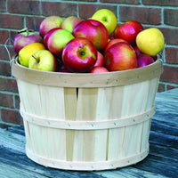 Handcrafted Half Bushel Basket with Wire Handles