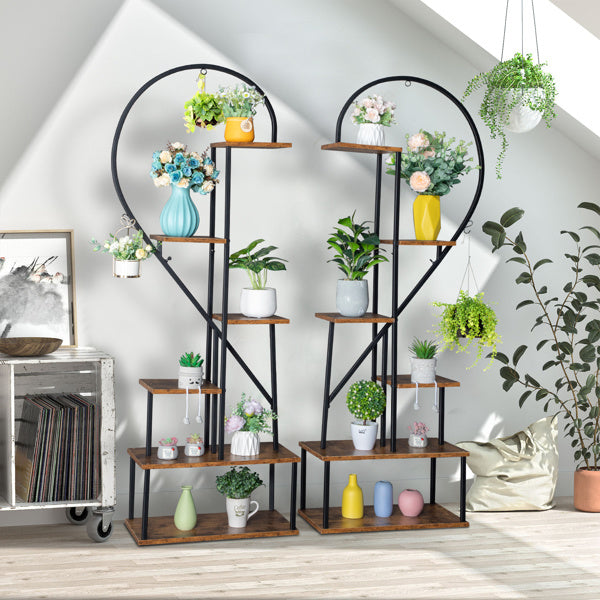 2pcs Heart Shaped Plant Stand, Flower Shelves