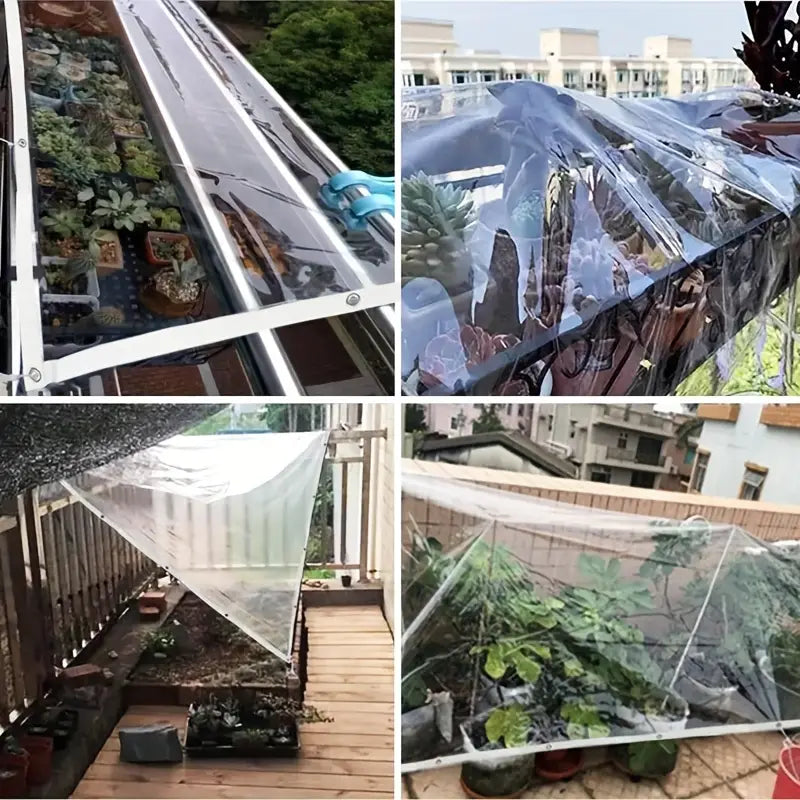 Heavy-Duty Clear Vinyl Tarp