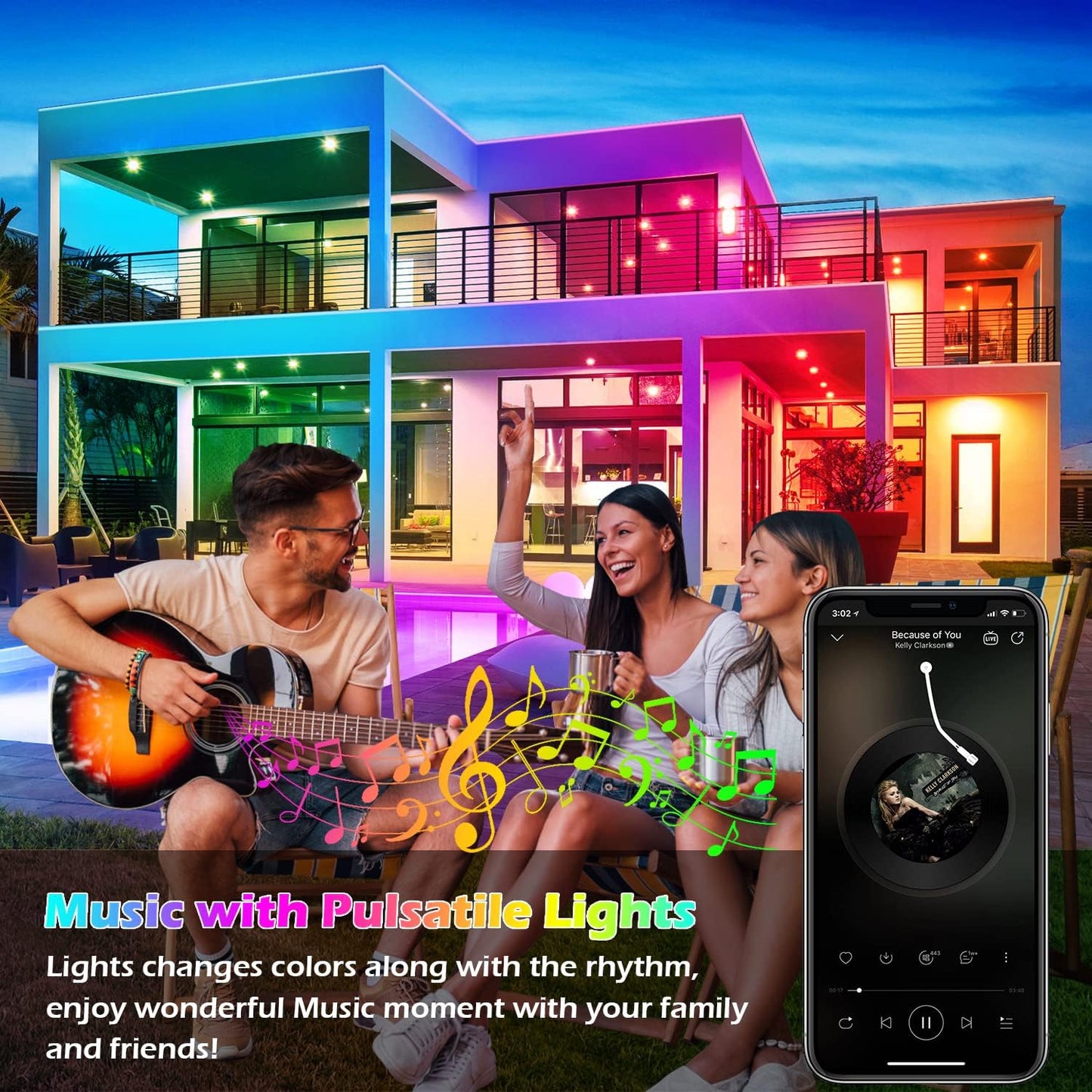 100Ft Outdoor LED Strip Lights 