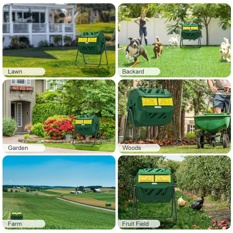 43 Gallon Large Tumbler Compost Bin