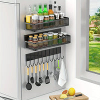 4 Pcs Magnetic Fridge Organizer Spice Rack