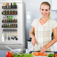 4 Pcs Magnetic Fridge Organizer Spice Rack