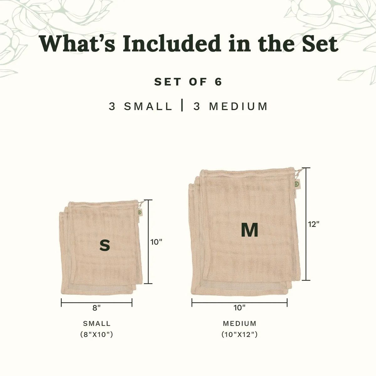 Organic Cotton Mesh Produce Bags