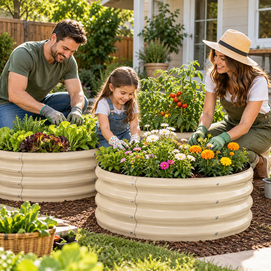Round Raised Garden Beds