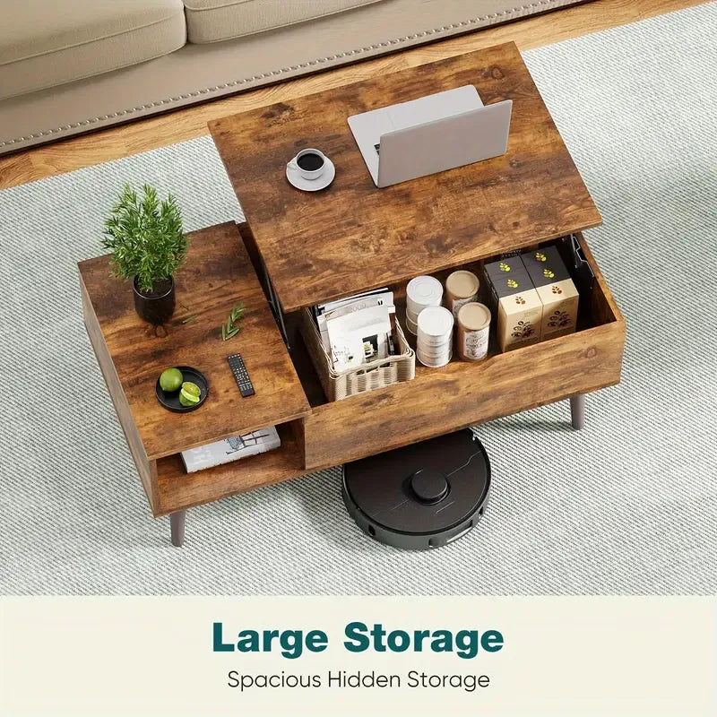 Modern Coffee Table with Storage -Brown / Black