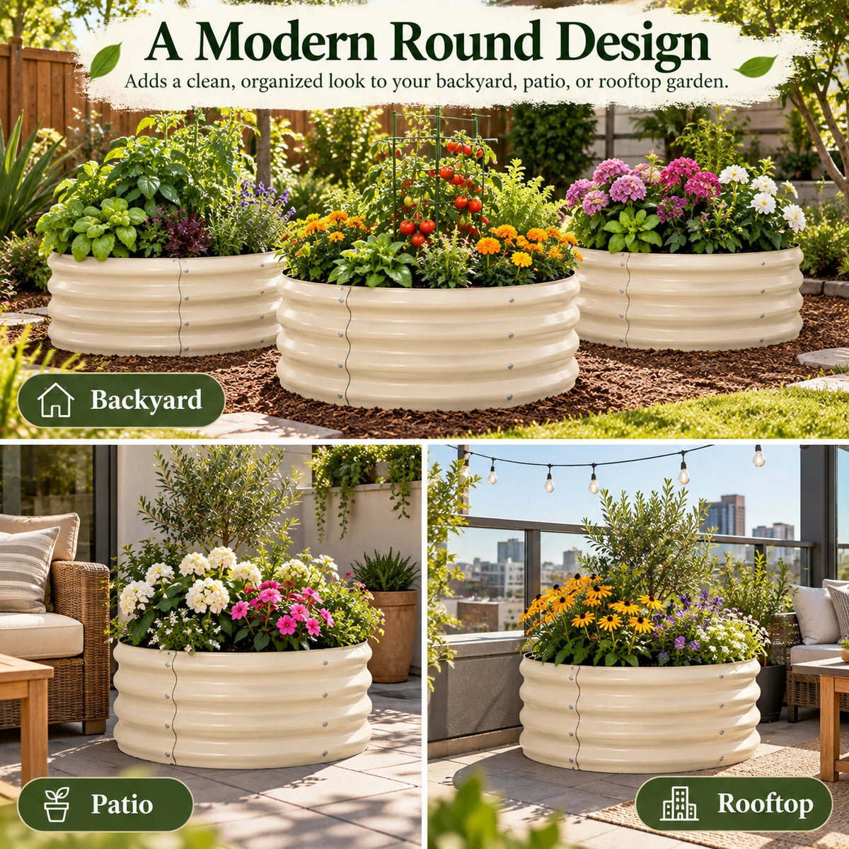 Round Raised Garden Beds