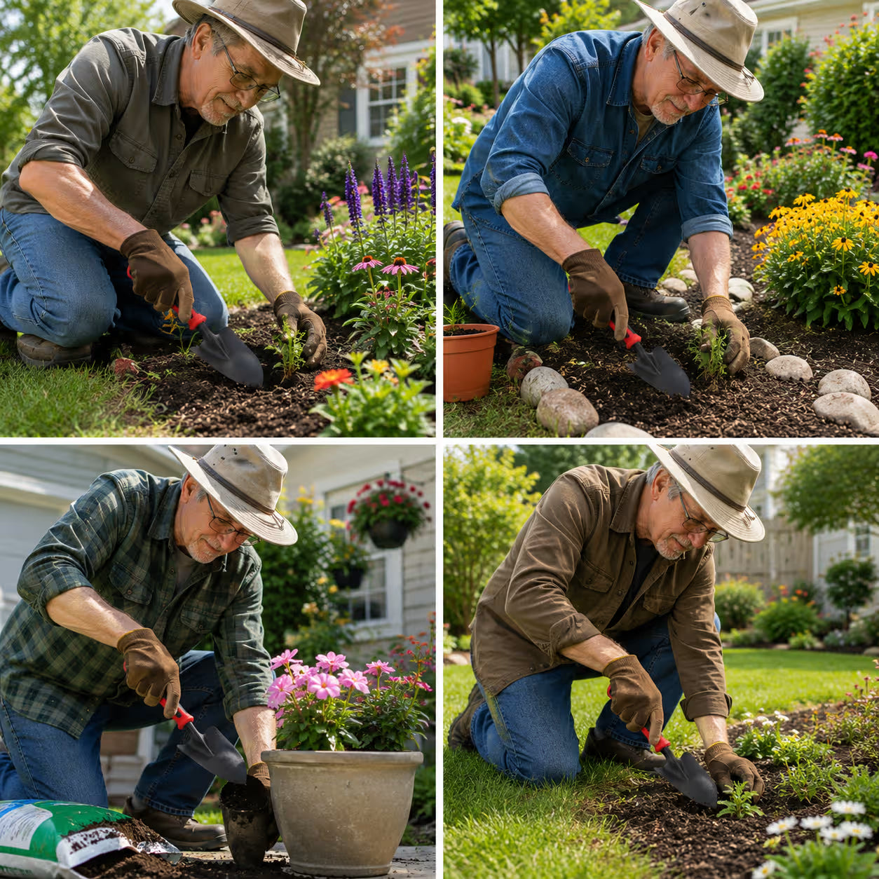 2 Pack Comfort Grip Hand Trowel for Gardening