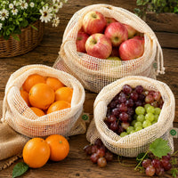 3 Pcs Organic Cotton Onion Storage Bags