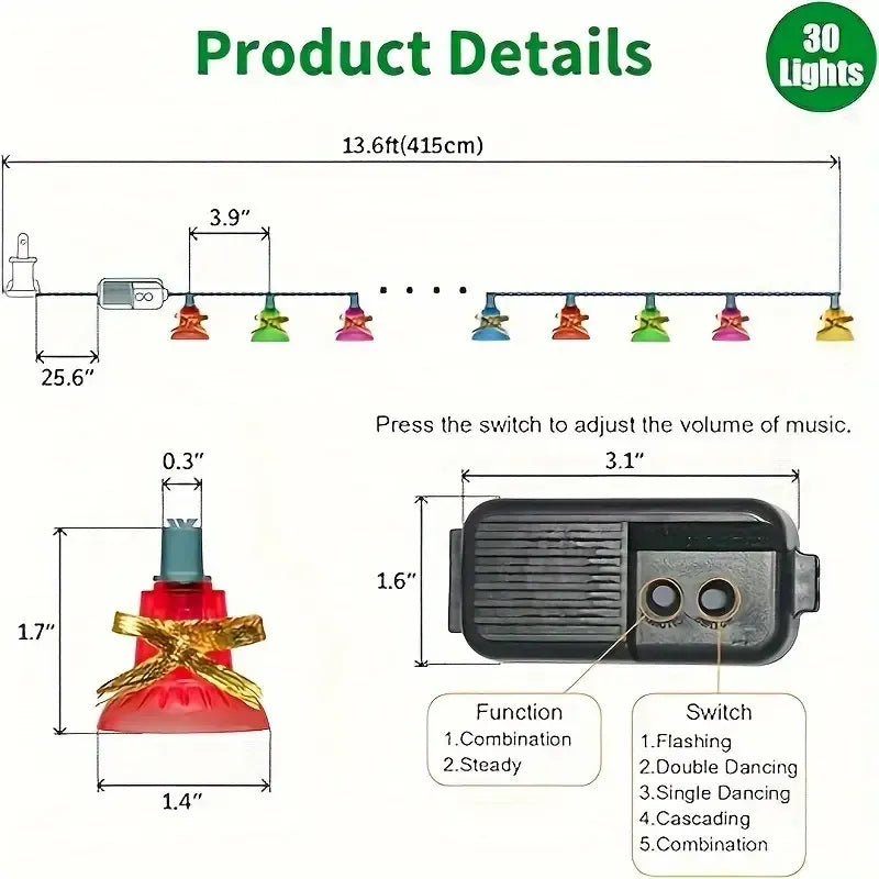 Musical Bell Christmas Tree Ornaments