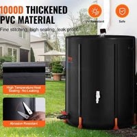 Foldable 100 Gallon Rain Barrel with Water Level Indicator, & Easy-drain Faucet