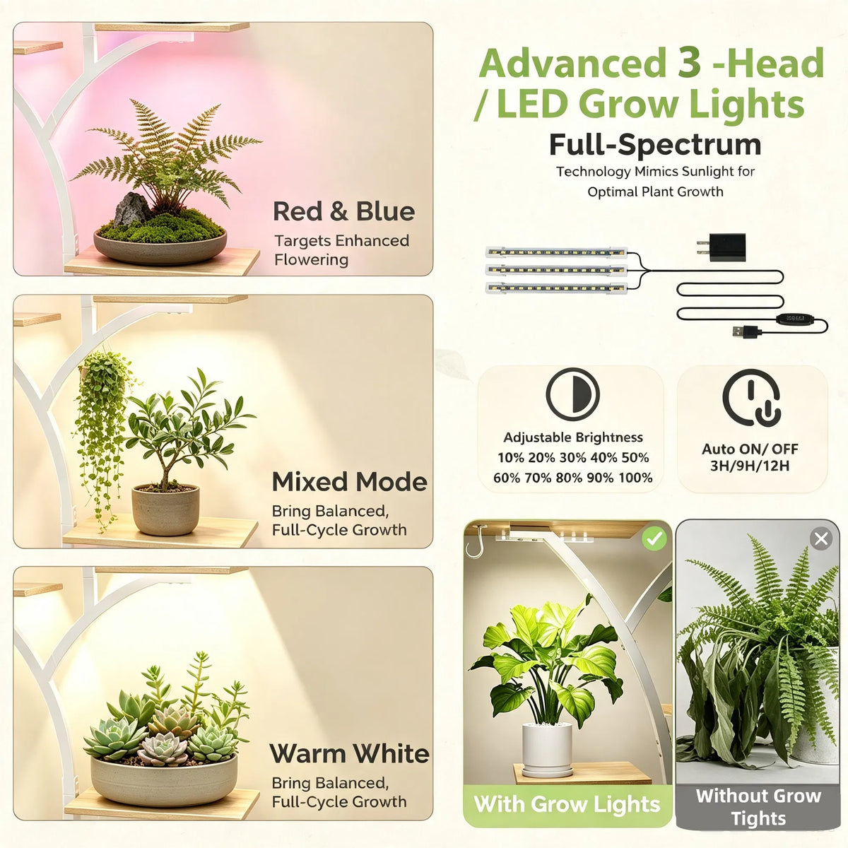 Plant Stand With Growing Lights