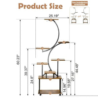 8 Tier Indoor Plant Stand with Grow Lights