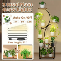 8 Tier Indoor Plant Stand with Grow Lights