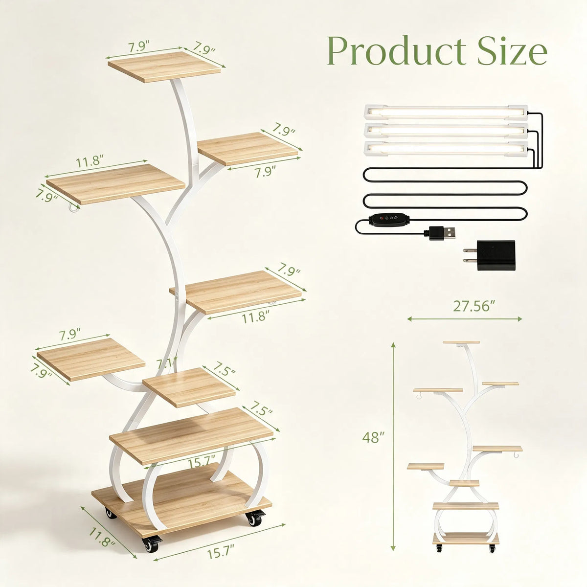Plant Stand With Growing Lights