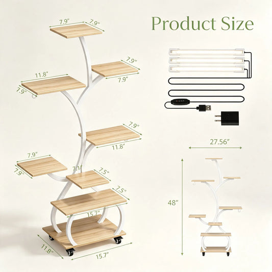 Plant Stand With Growing Lights