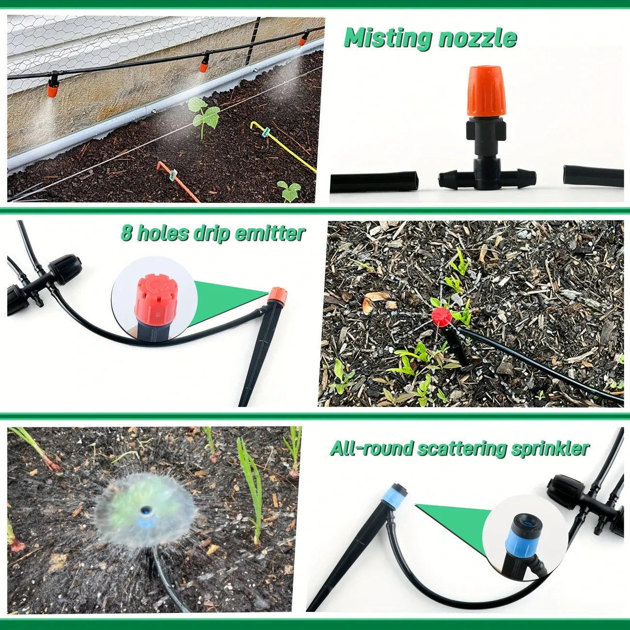 226 Ft Drip Irrigation Kit, Plant Watering System