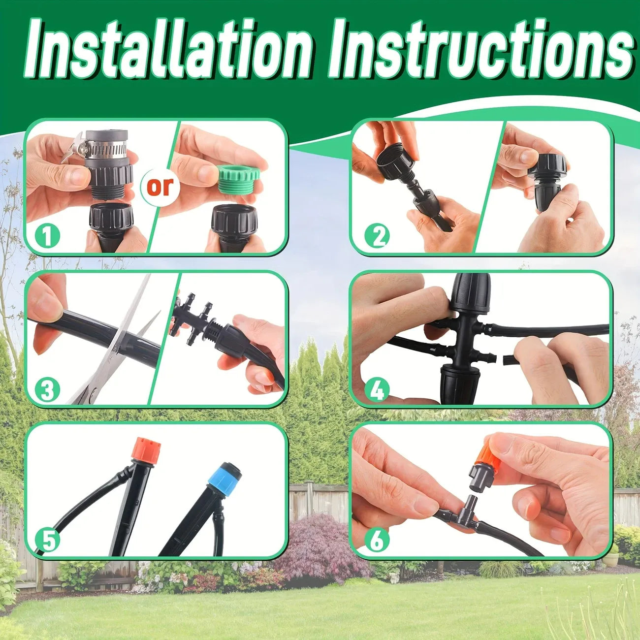 226 Ft Drip Irrigation Kit, Plant Watering System