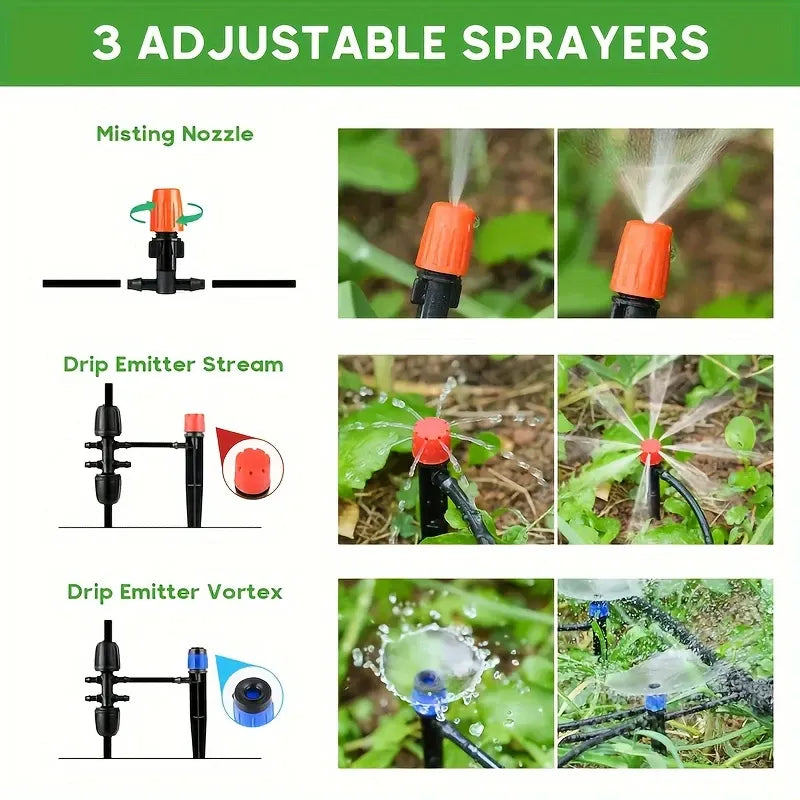 226 Ft Drip Irrigation Kit, Plant Watering System